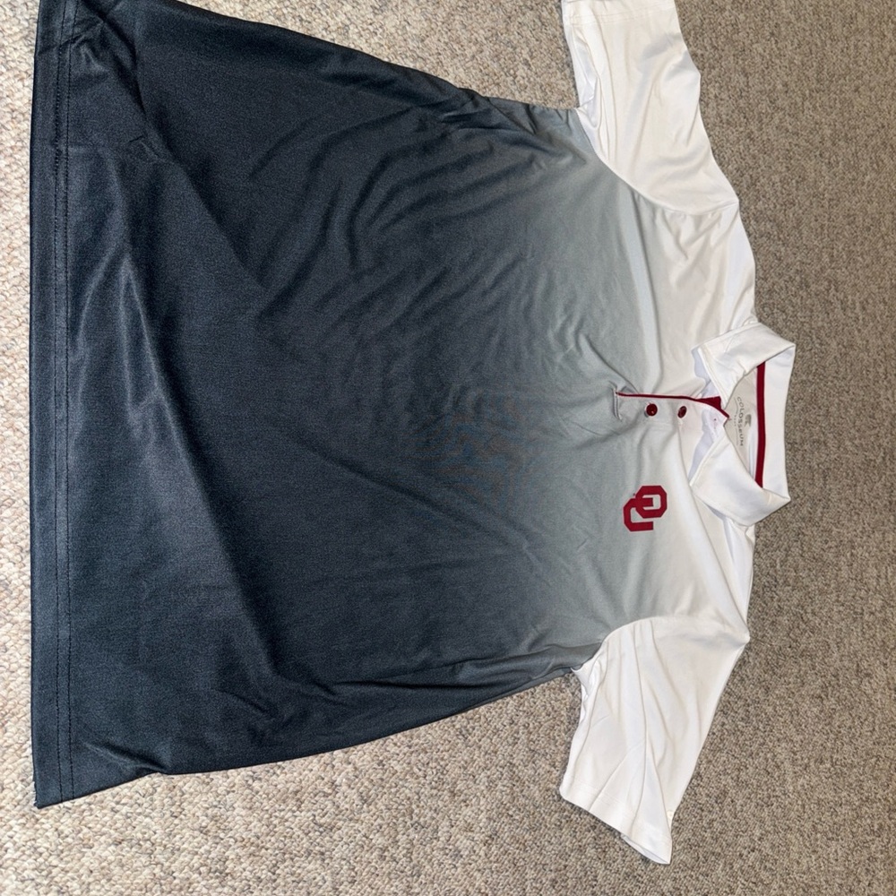 Oklahoma Sooners Short Sleeve Polo Shirt Mens L. Nice!